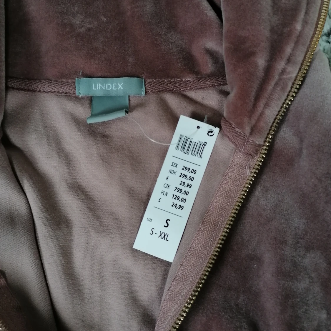 Velour tröja med hög krage  - 91