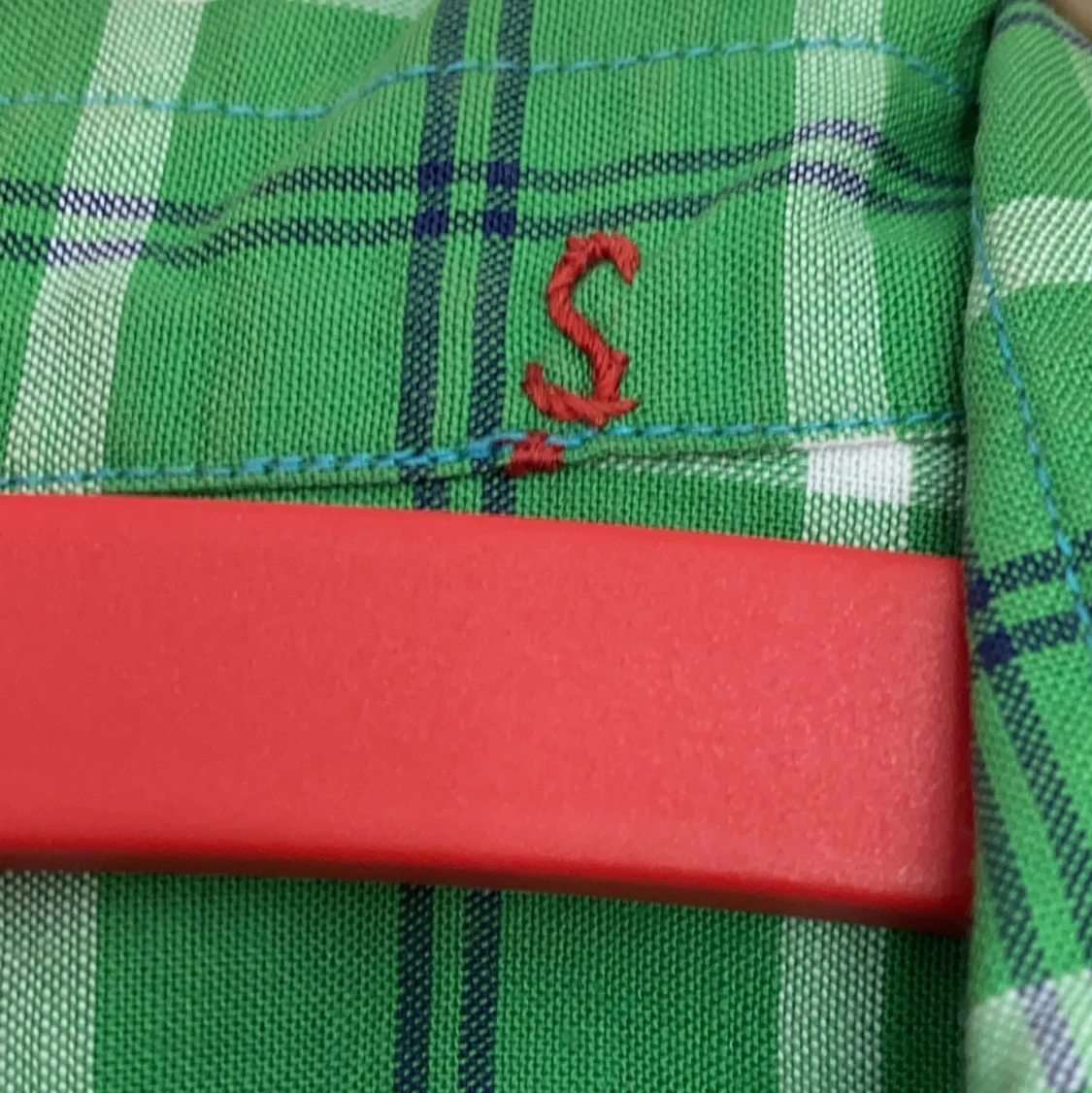 grönrutig vintage skjorta - 91