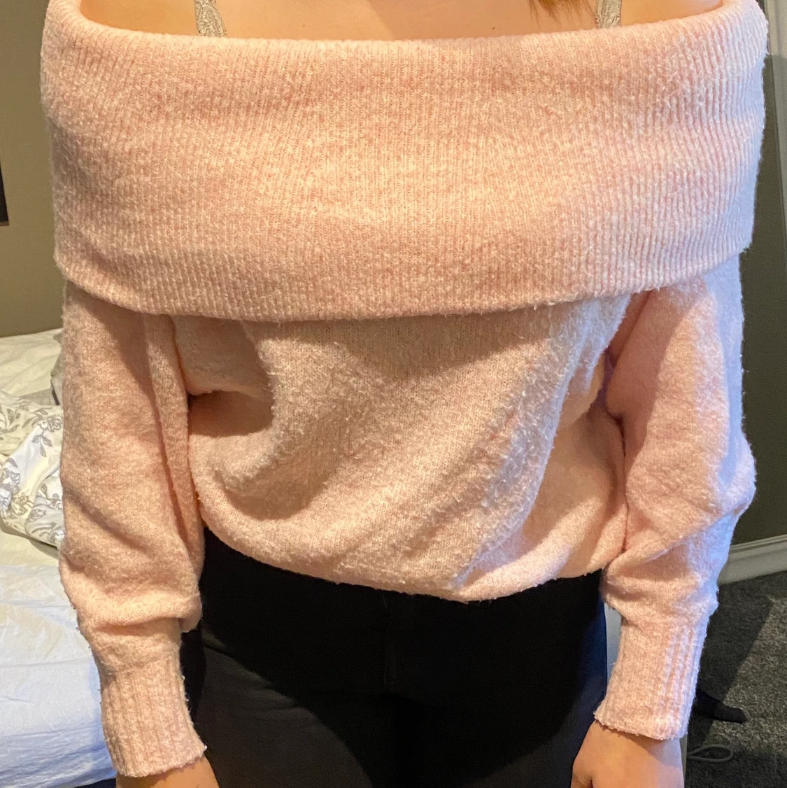 Rosa tjocktröja - 90