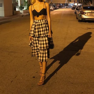 Vintage gingham skirt NYC - Vintage skirt 