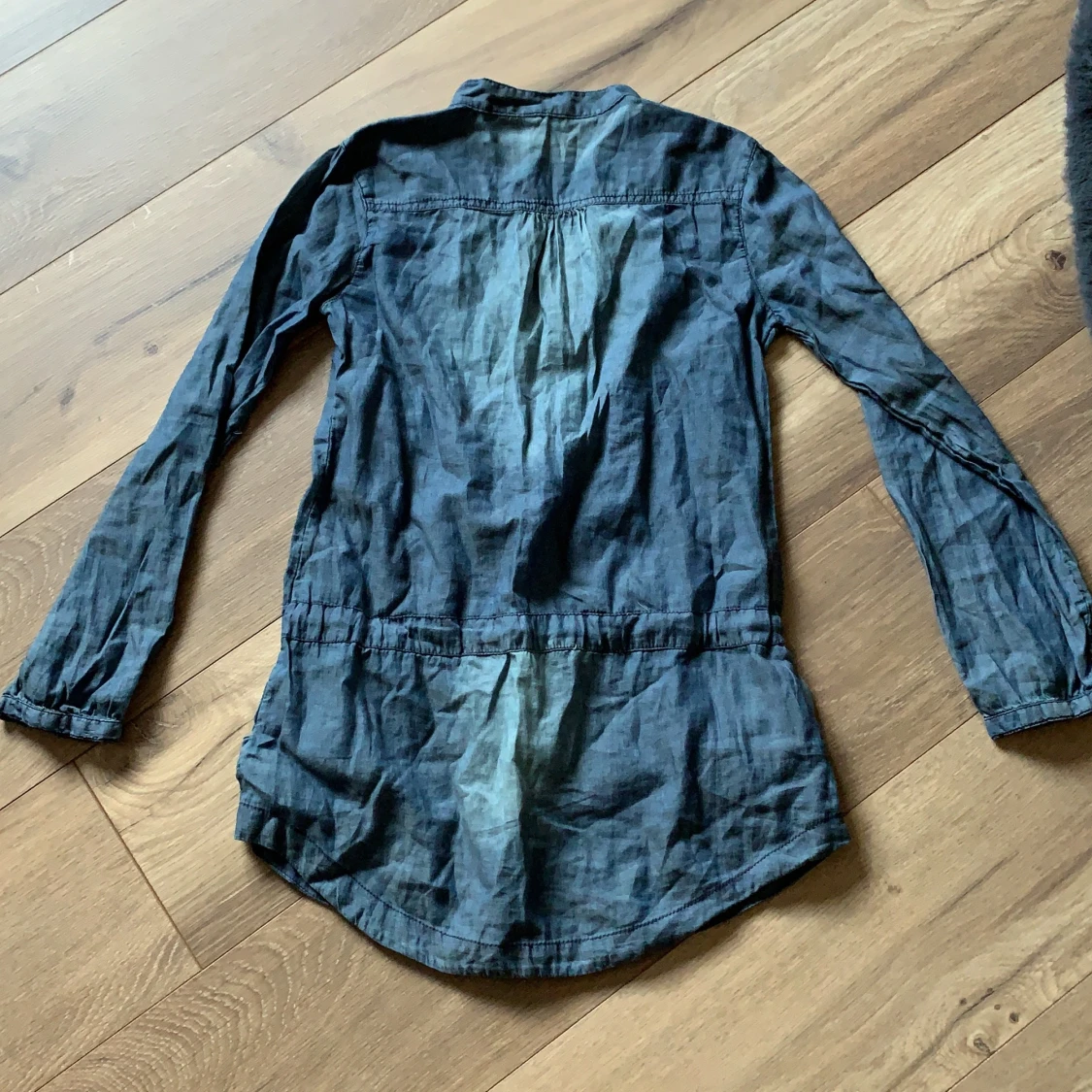 Snygg ”denim” mjuk kofta tröja knappar snörning 158 34 Xs - 91