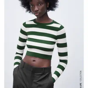 Säljer denna grön randiga tröja från zara i nyskick 💓