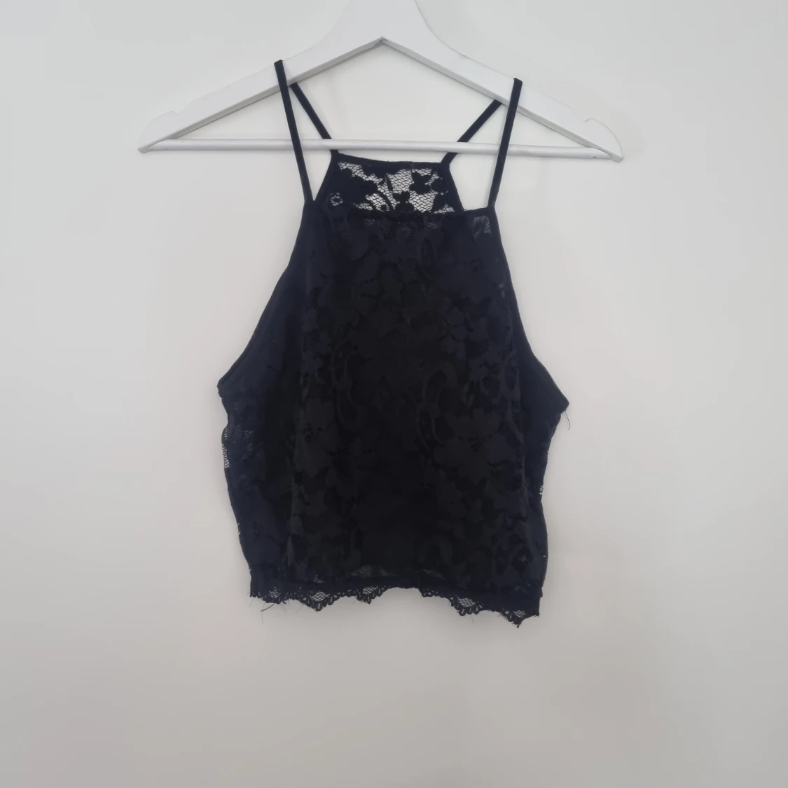 Svart spets magtröja M