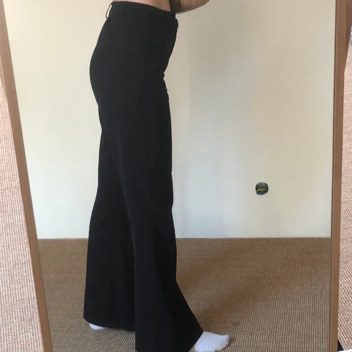 Svarta utavängda kostymbyxor - 90
