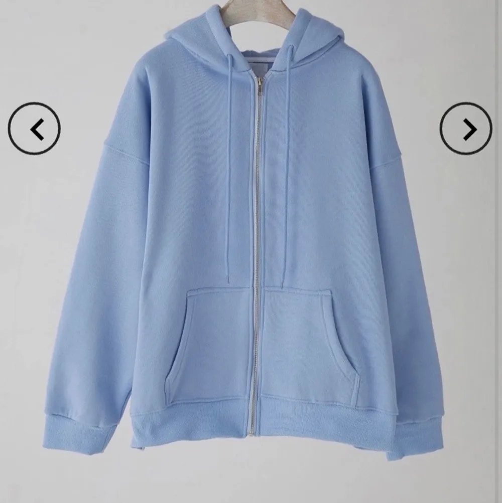 Blå oversize zip-up hoodie från Cider 💙 köparen står för frakten . Hoodies.