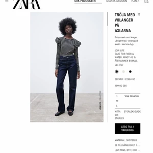 Randig tröja  - Skulle gärna vilja byta min randiga tröja med volanger i storlek M till storlek S om någon vill💓💓