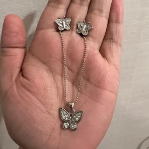 Butterfly Necklace set - Sterling silver, waterproof, non allergic 