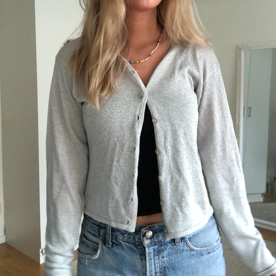 Glittrig cardigan  - 91