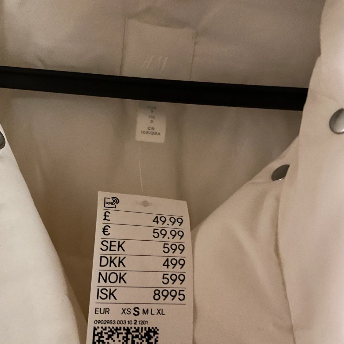 Vinterjacka färg vit med skärp -  - 91