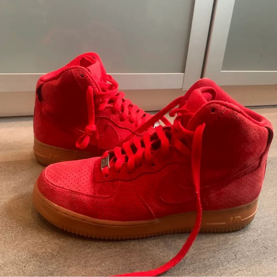 Nike Air Force 1 High Red Suede