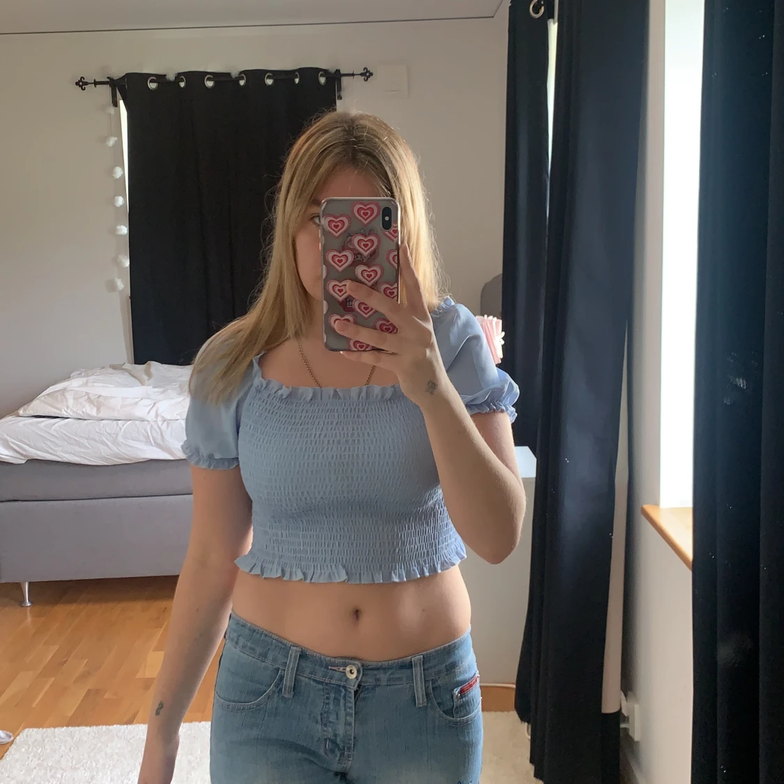 Blå croptop