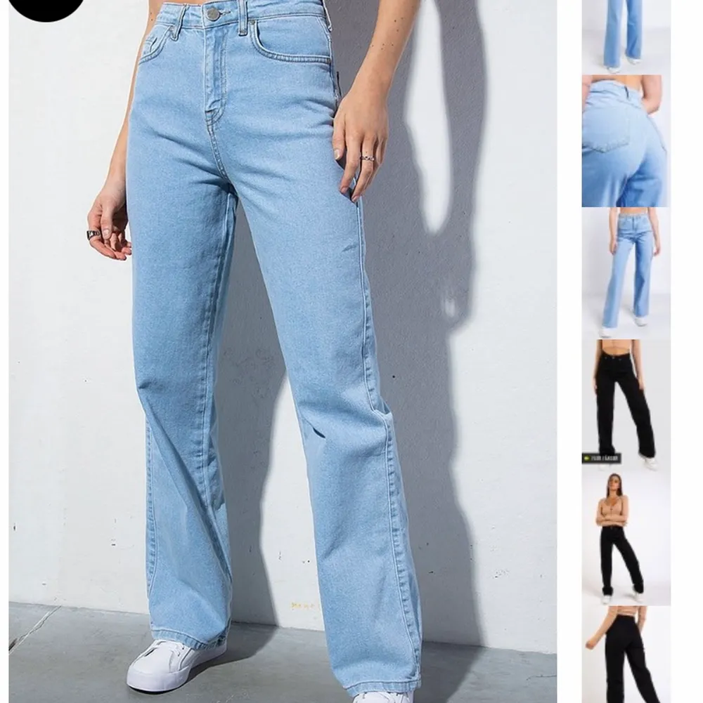 Säljer mina älskade blåa jeans från Madlady i storleken 36x30. Dem är väldigt sköna och i fin kvalitét. Jag är 170cm och säljer eftersom de är lite korta på mig, då jag har långa ben. Skriv privat för fler bilder. Nypris 550kr mitt pris 150kr+frakt💞💗✨. Jeans & Byxor.