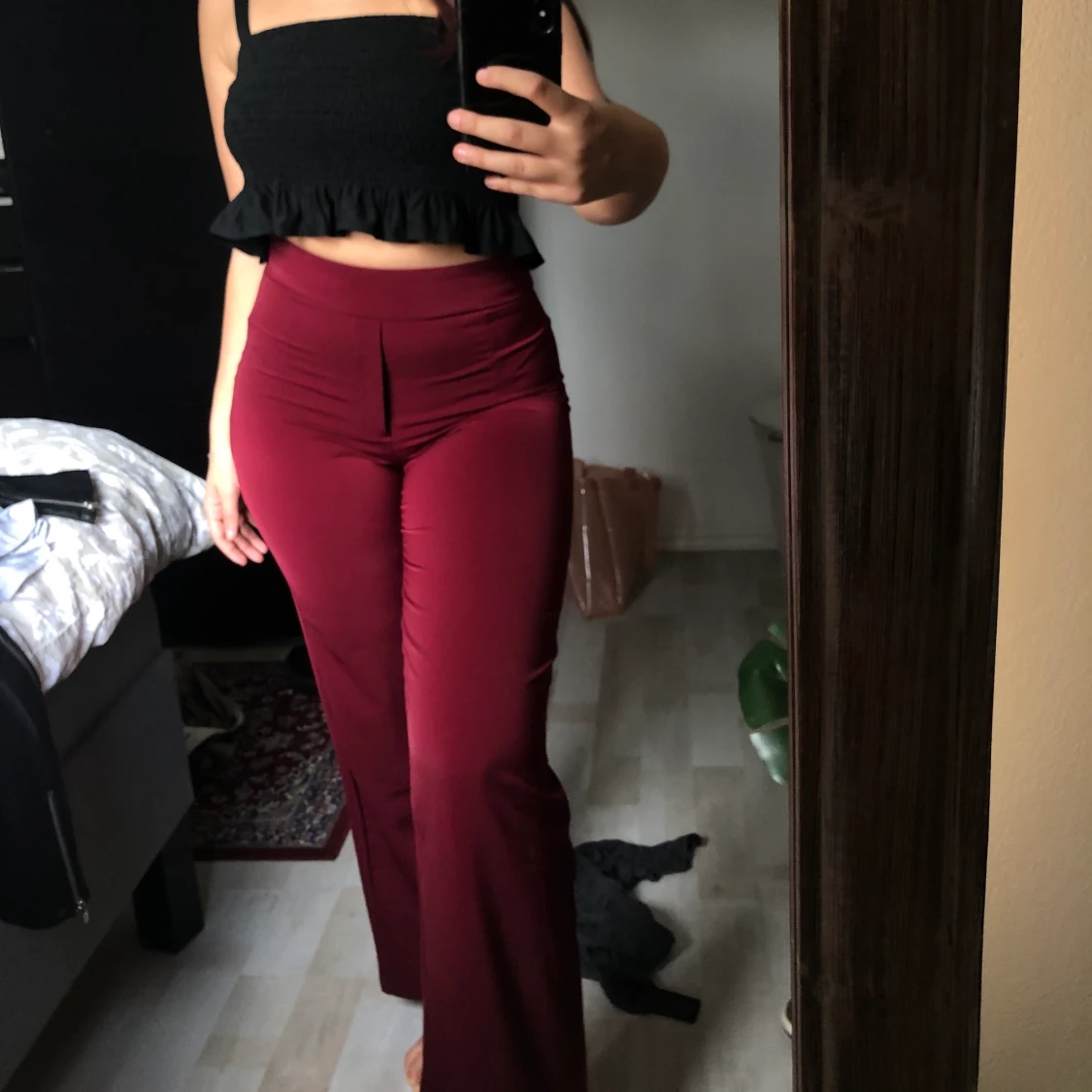 Röda ”kostymbyxor” - 90