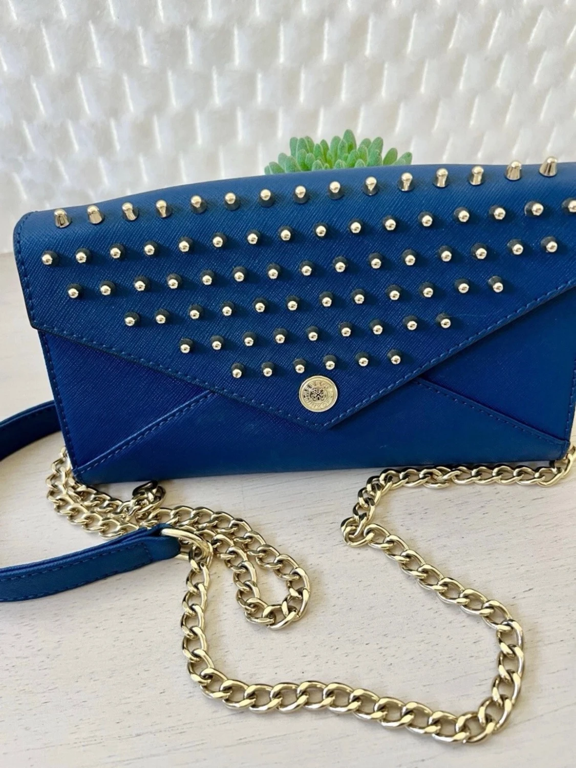 Blå axelväska med nitar Rebecca Minkoff - 2