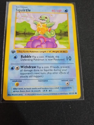 Squirtle #63 1st edition - Utmärkt Skick