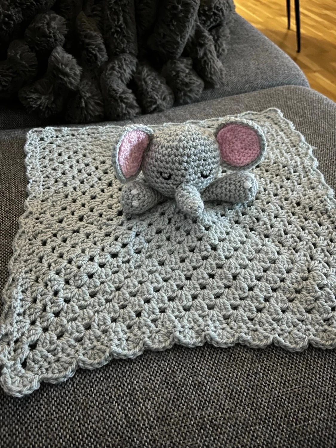 Virkad snuttefilt elefant - 2