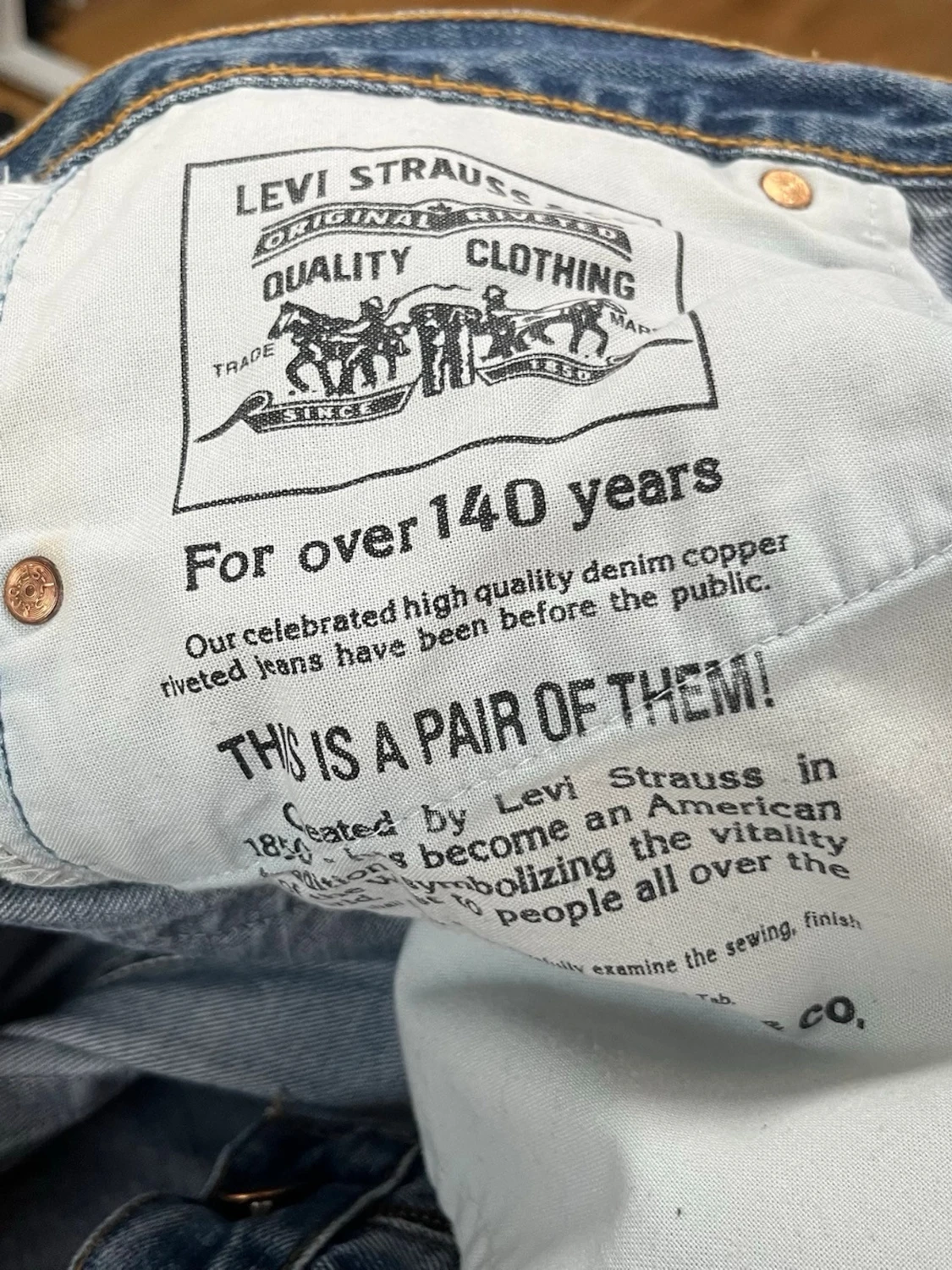 Levi's 507 blå raka jeans W34 L34 - 4