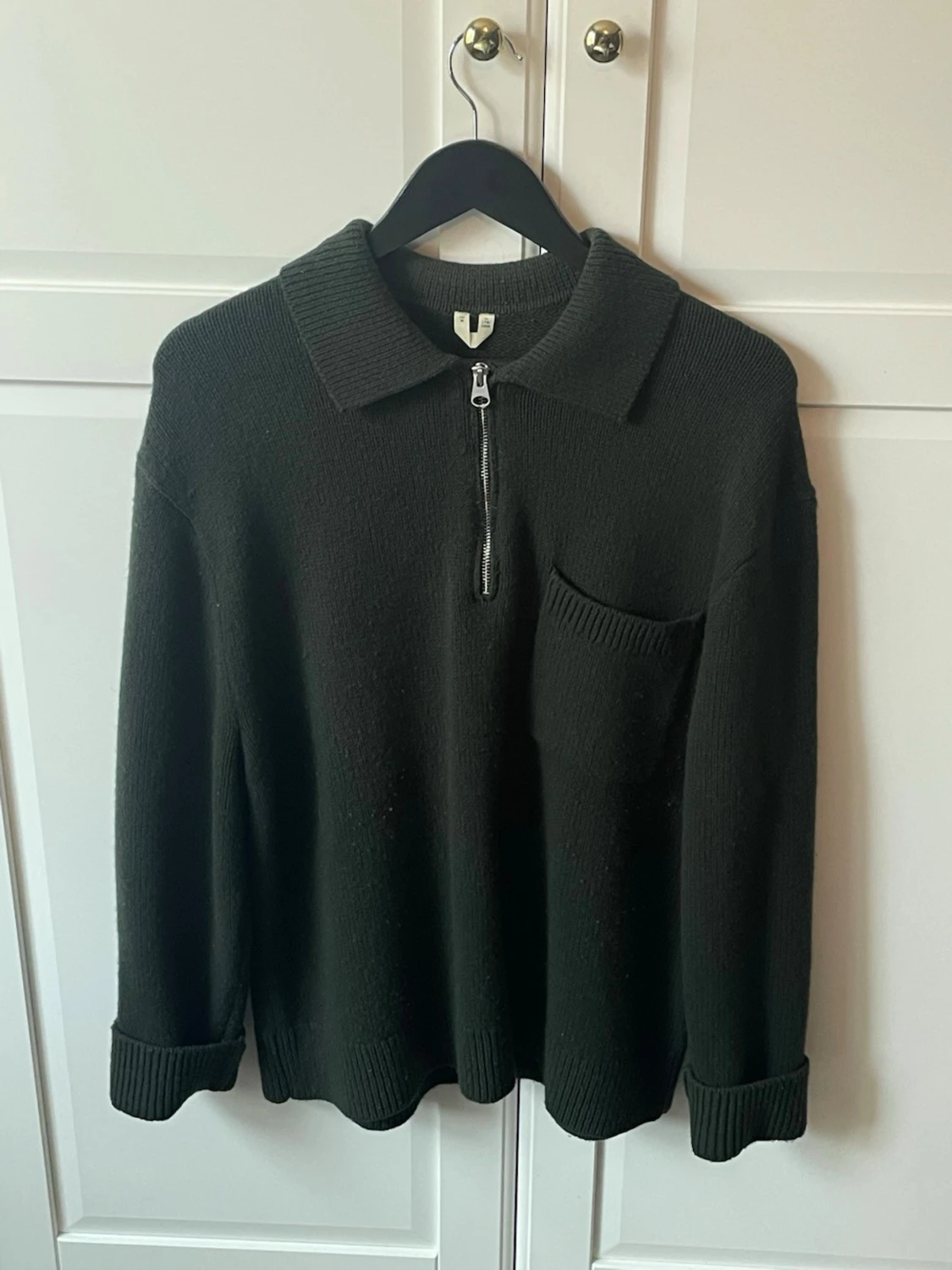 Arket stickad half zip