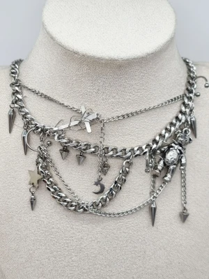 Handgjort halsband  - Material-rostfritt stål. 