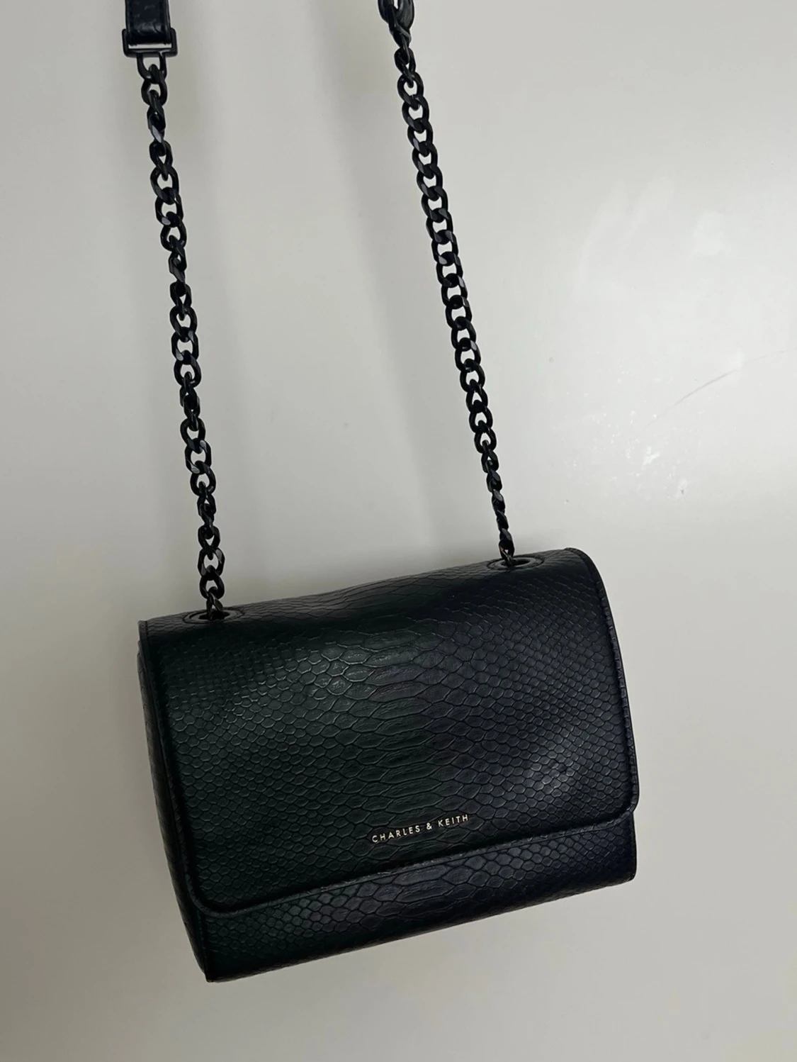 Svart axelväska Charles & Keith - 4