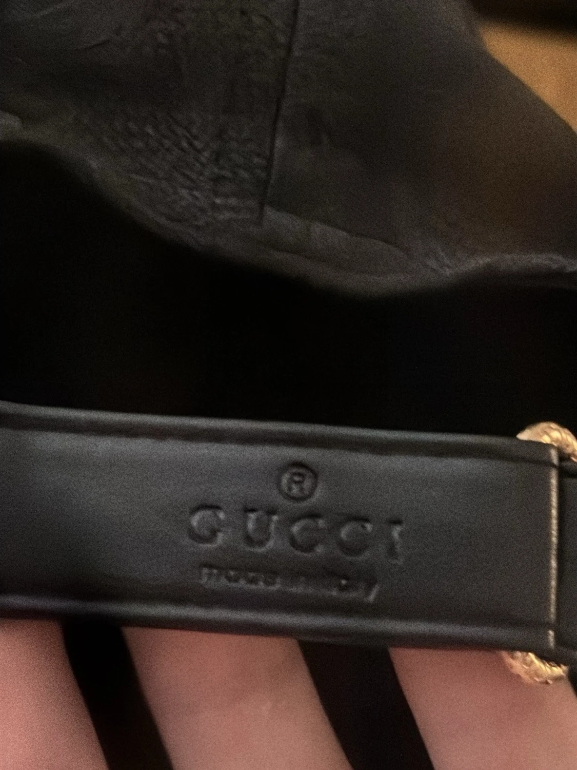 Svart keps  med GG-mönster - 2