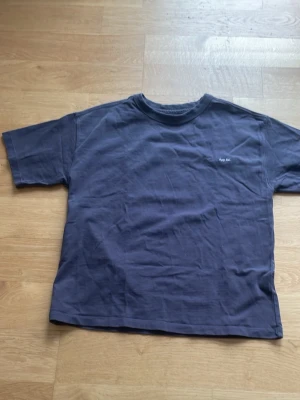 Blå t-shirt från Zara - En stilren blå t-shirt från Zara med diskret logga på bröstet. Klassisk passform och rund halsringning. Perfekt basplagg för en enkel och snygg look.