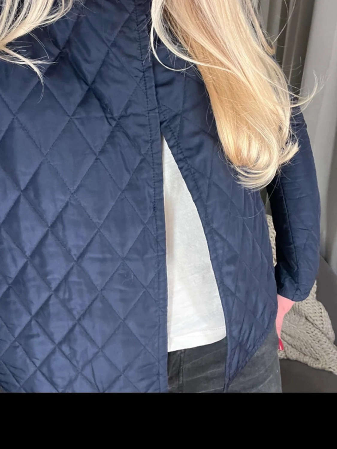 Mörkblå quiltad jacka - 2