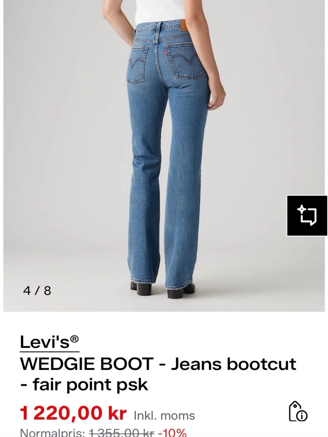 Levi's blåa jeans (raka). - 2