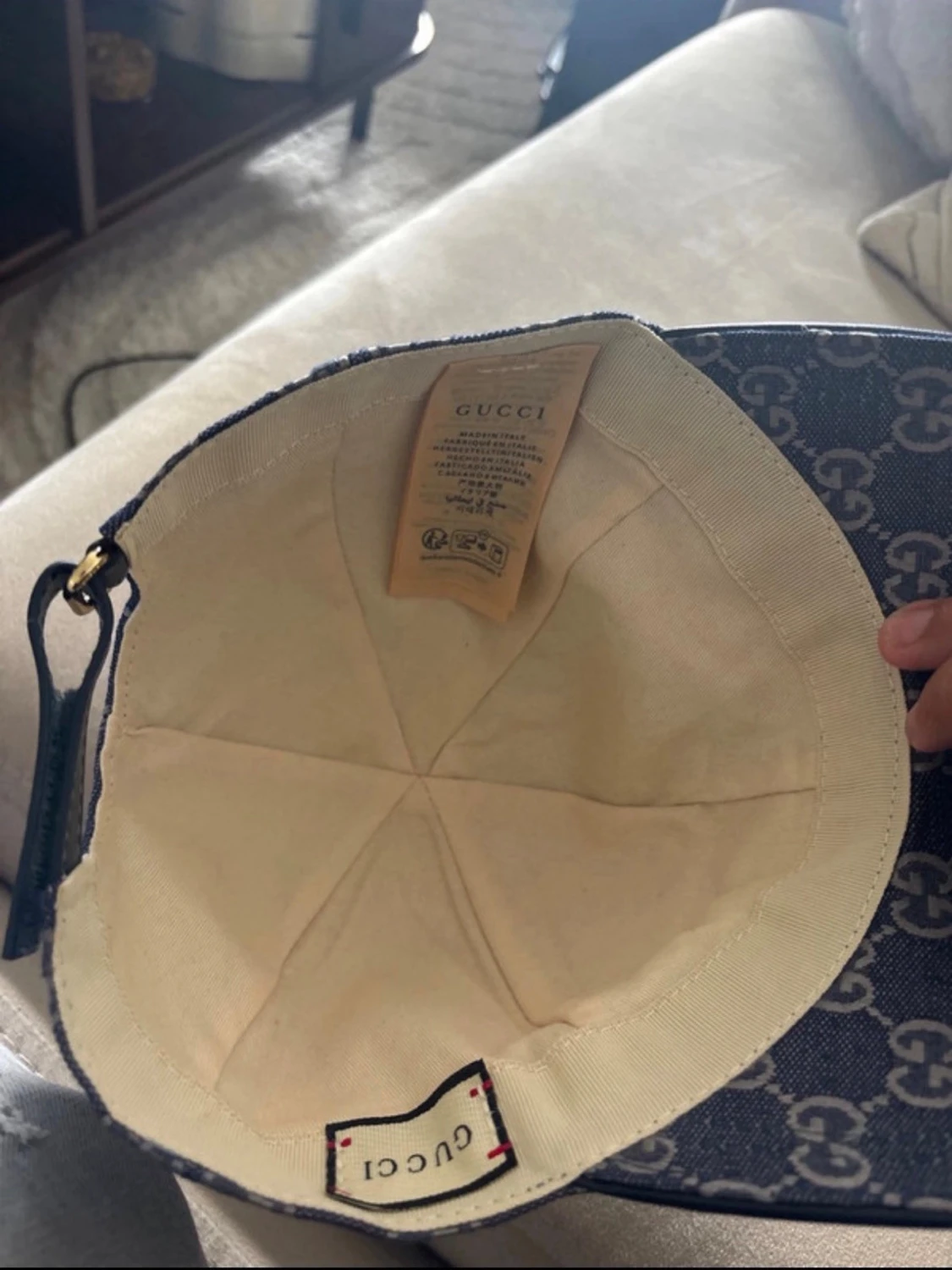 Blå GG-mönstrad keps  - 1