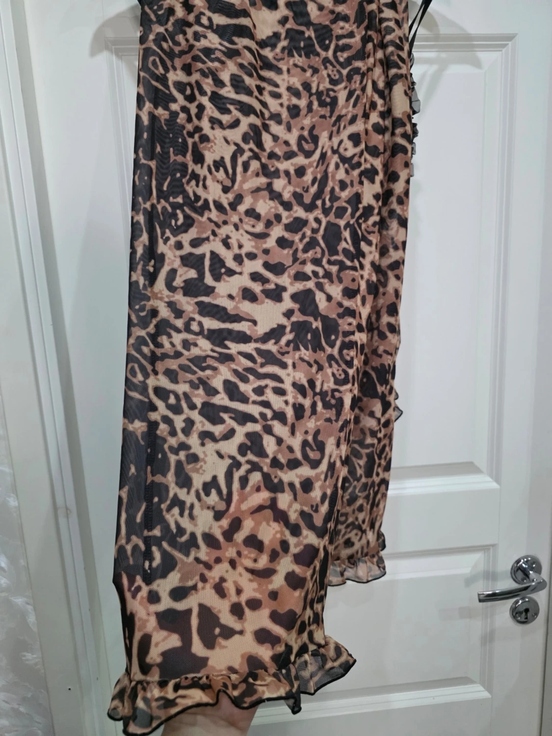 Leopardmönstrad pyjamas med spets - 4