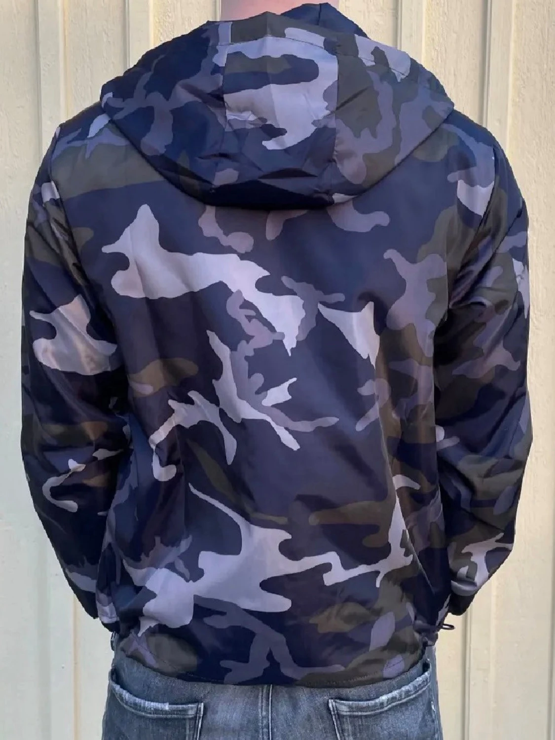 Camo vindjacka med huva - 1