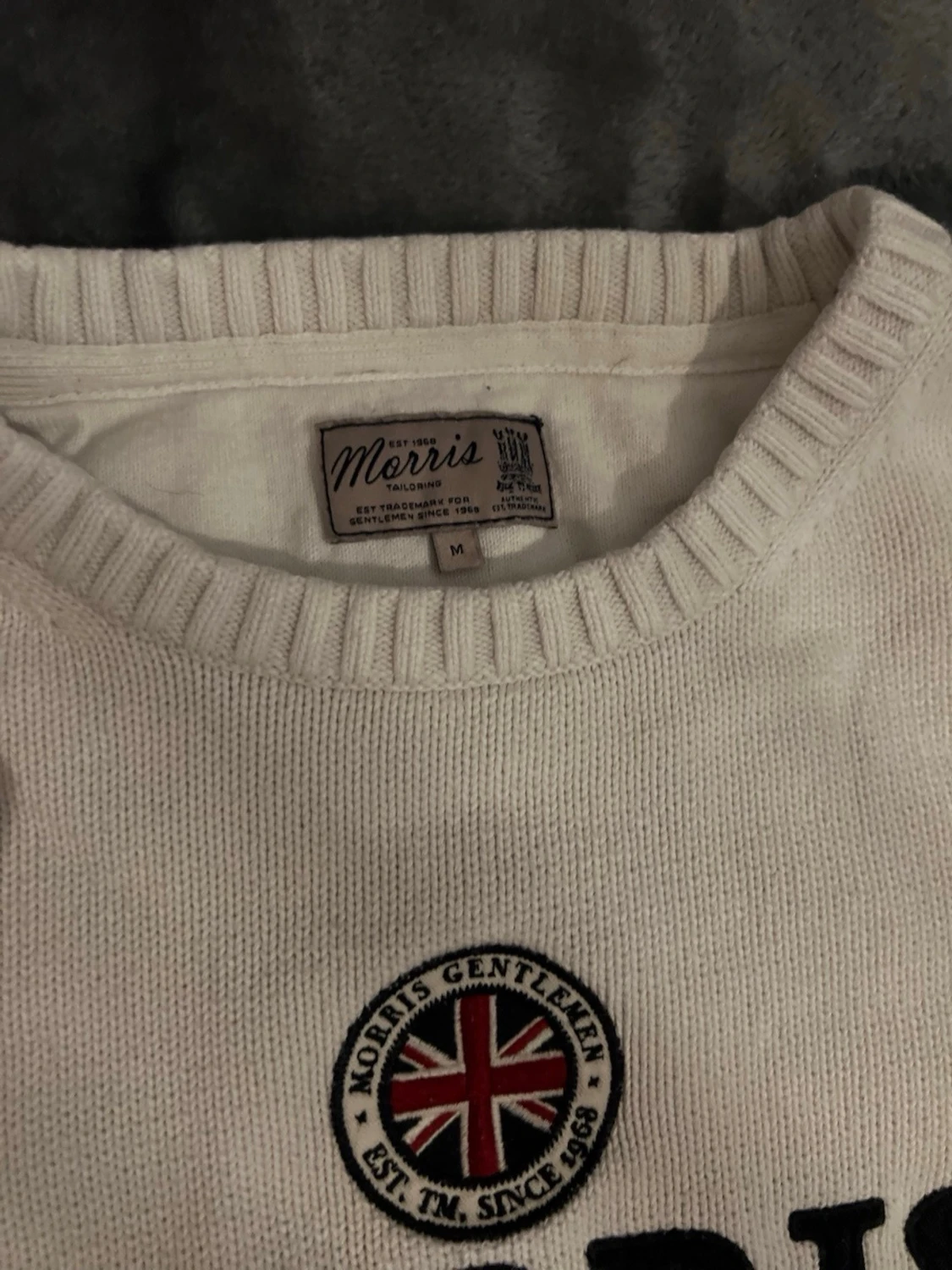 Vit stickad tröja från Morris - 2