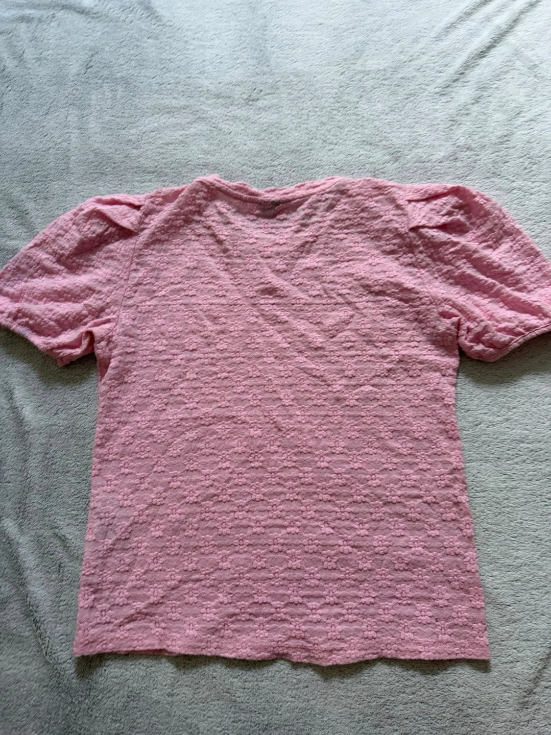 Rosa spetsmönstrad topp från vero moda - 1