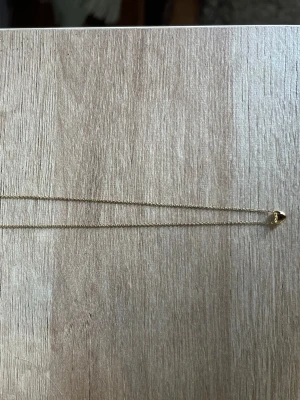 Guldhalsband med hjärta  - Guldpläterat halsband med hjärtberlock från Edblad med kort kedja. Aldrig använt 