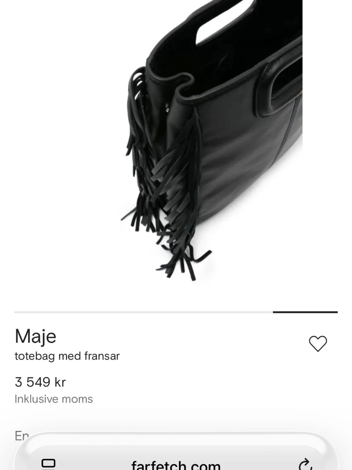 Svart totebag med fransar från Maje - 3