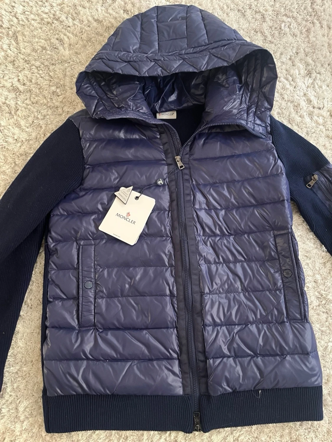 Mörkblå moncler cardigan - 2