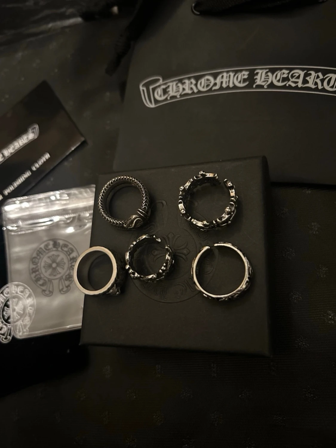😎öppen ring Chrome Hearts - 1