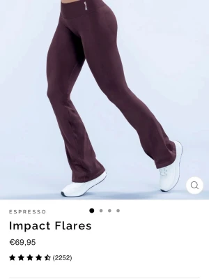 Dfyne Impact flares ”espresso”  - Dfyne Impact flares ”espresso”, obruten förpackning. Storlek xs i ”regular” längd. Passar perfekt på mig som är ca 168 lång! 