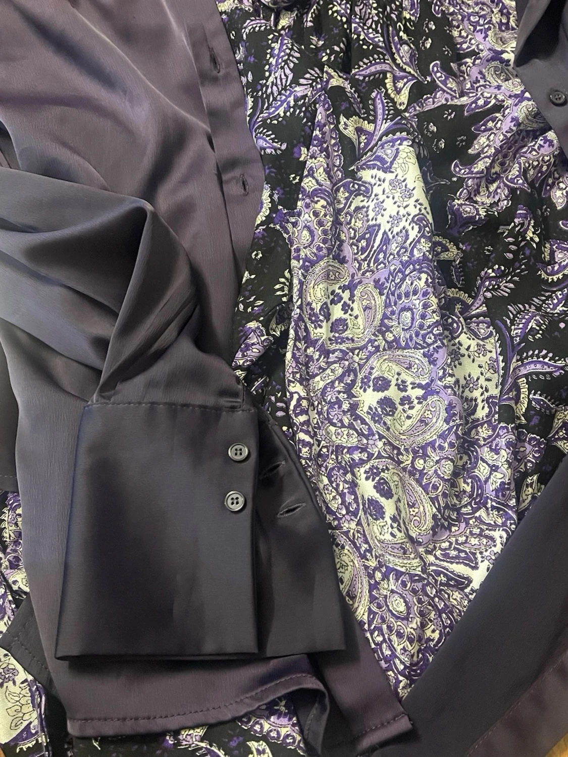 Lila och svart pyjamas-set från Bik Bok - 4