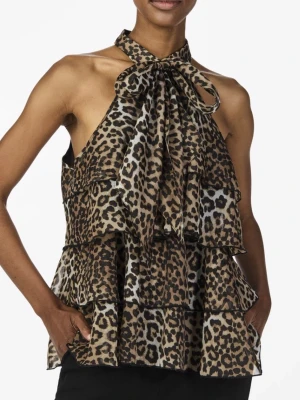 YAS leopard halterneck - YAS leopard halterneck blus med knuten rosett, superfin & elegant!!! 🐆🤎