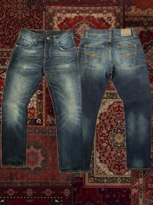 Vintage Nudie jeans Big Bengt - För schyssta vintage Nudie jeans i modellen Big Bengt i storlek 29/32 🙌 Jeansen har en loose/ regular passform och sitter riktigt schysst. A: 38,5 cm B: 110 cm