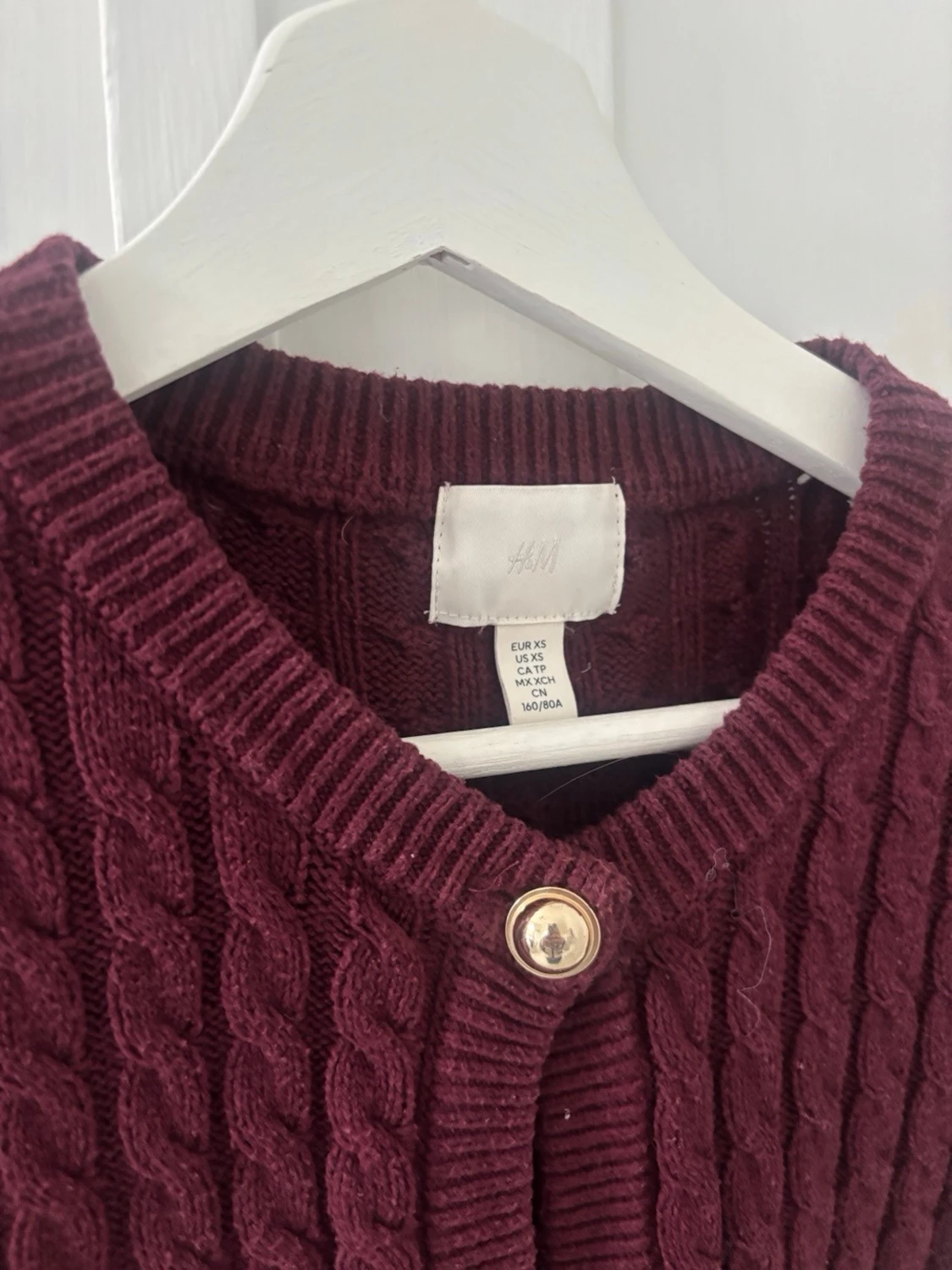 Vinröd kofta H&M - 1