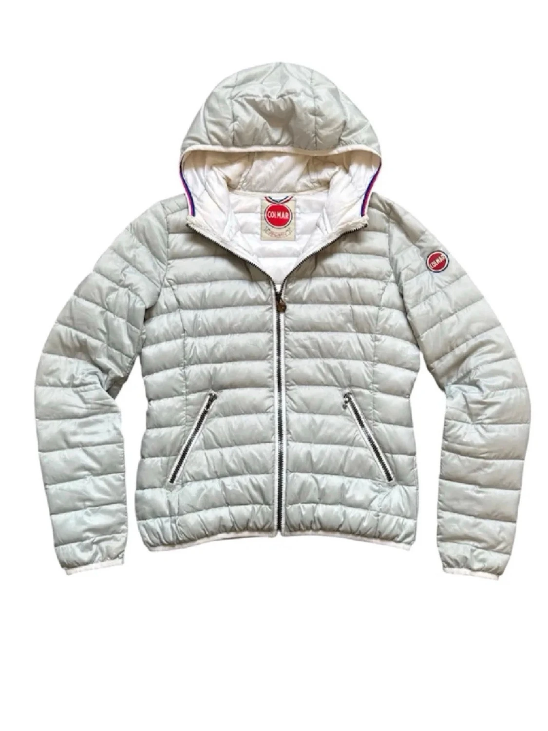 Ljusgrå pufferjacka från Colmar