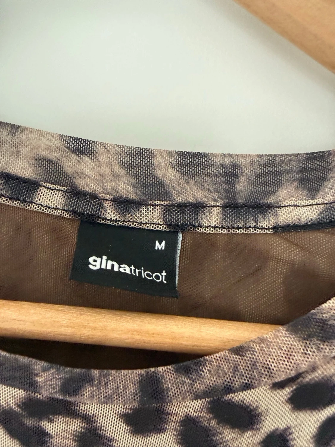 Leopardmönstrad mesh topp - 2