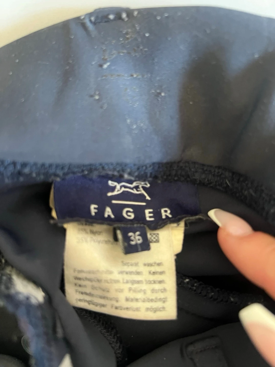 Mörkblå ridleggings med fickor - 2