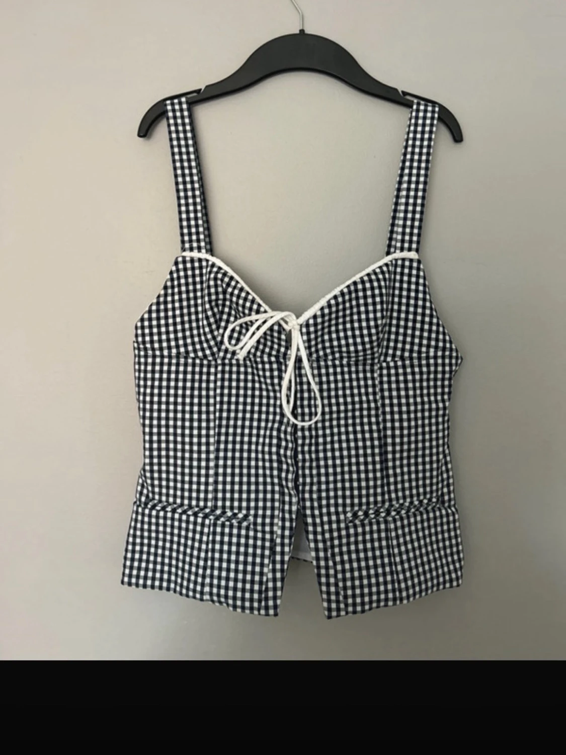 Rutig korsettopp zara