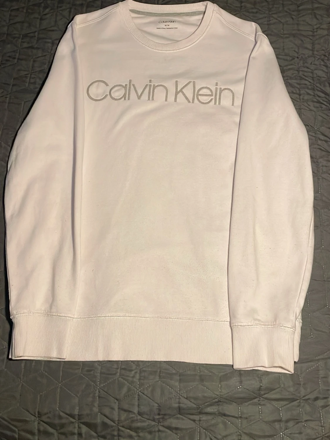 Vit långärmad tröja Calvin Klein