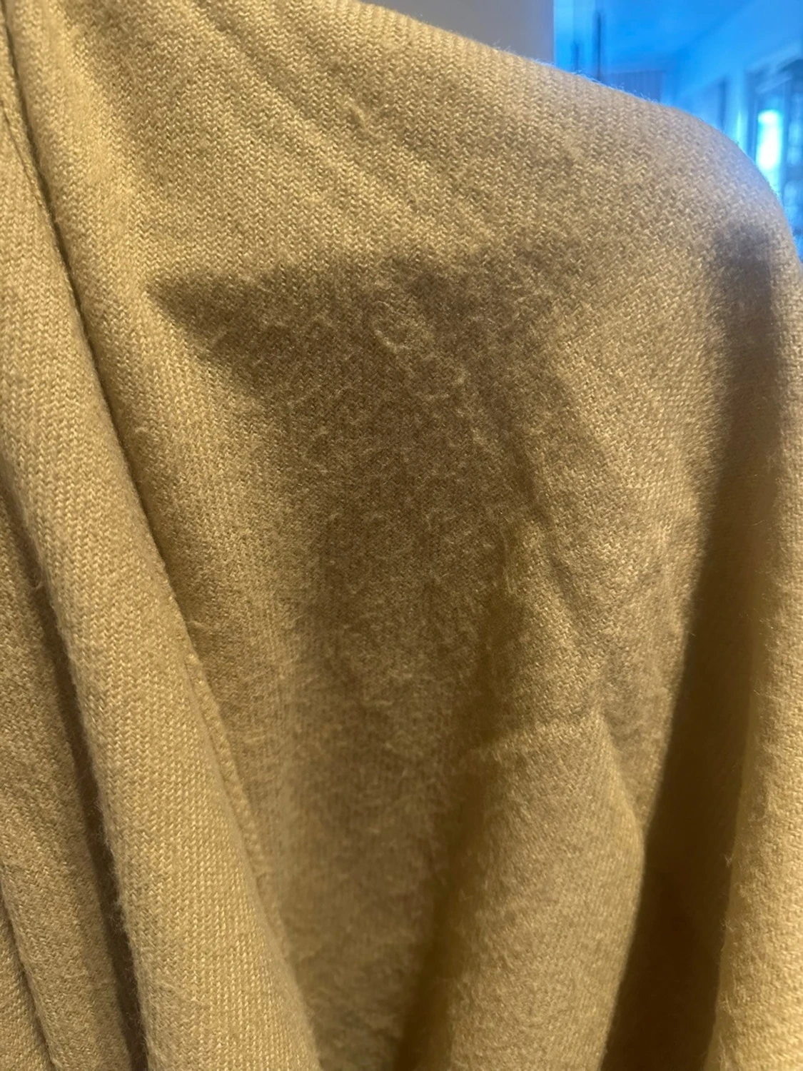 Beige poncho med fransar - 1