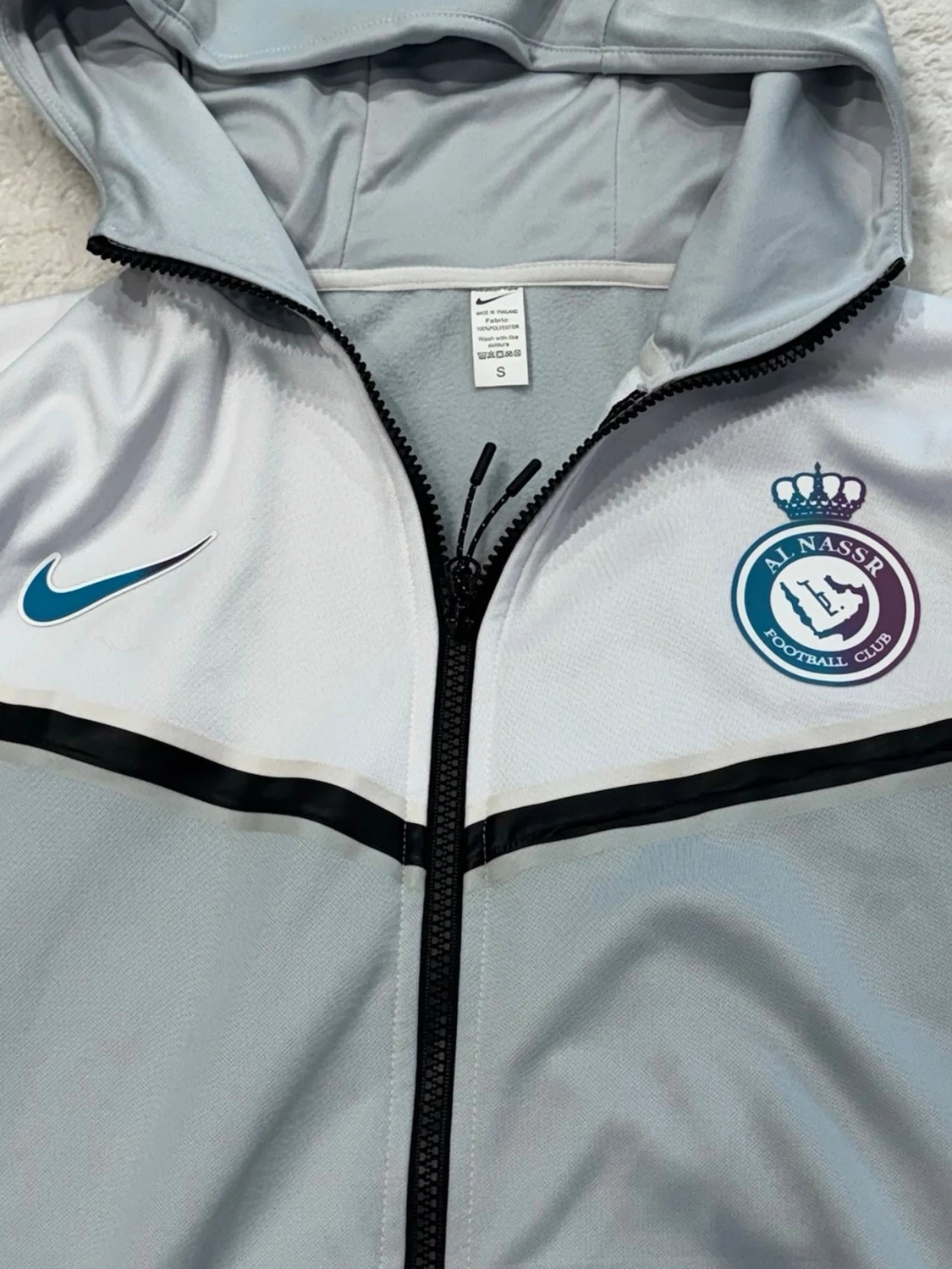 Nike Al Nassr zip-hoodie grå/vit - 1