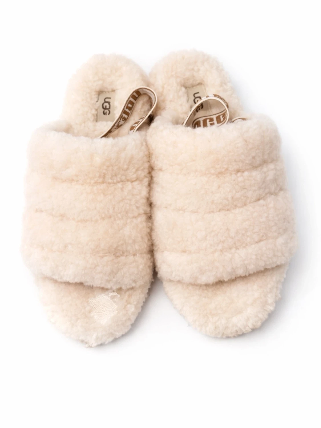 Beige fluffiga tofflor från UGG